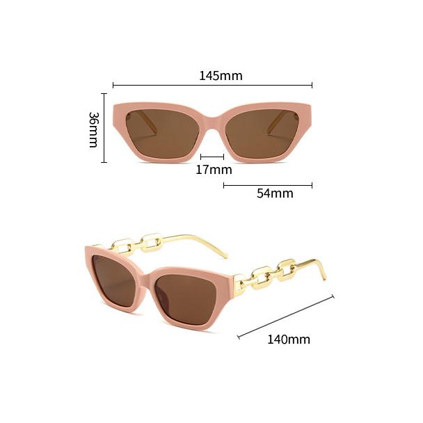 Vintage Cat Eye Sunglasses for Men Women Small Metal Chain Sunglasses Eyeglasses Shades