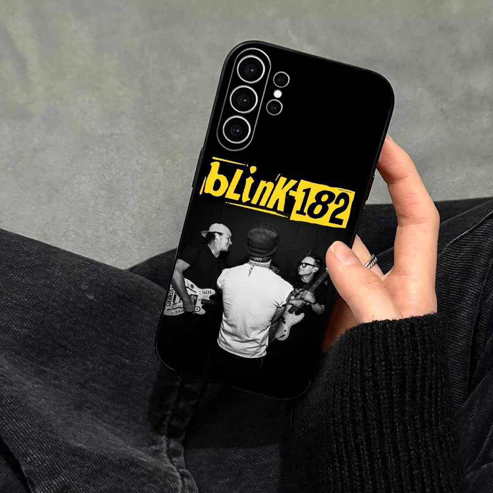 Панк Чехол для телефона группы B-Blink-182 Для Samsung S25,S24,S21,S22,S23,S30,Ultra,S20,Plus,Fe,Note,10,9,5G Черный Чехол