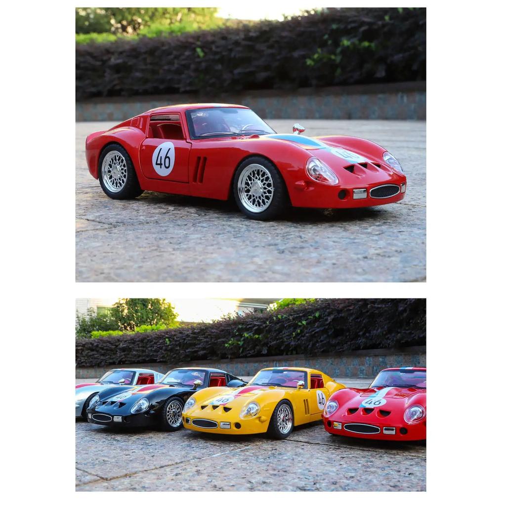 1/24 Ferrari 250 GTO Сплав Суперспортивный Автомобиль Модель Литьевой Металл Трековый Гоночный Автомобиль Модели Транспортных Средств Звук и Свет Имитация Детская Игрушка Подарок