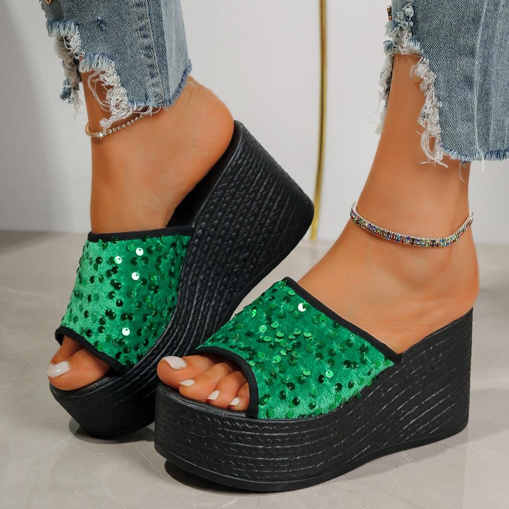 Women Slippers  New Summer Sandals Wedges Platform Beach Slippers Trend High Heels Ladies Shoes Pumps Thick Slides Women