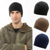 Зимняя осенняя шапка унисекс, высокая эластичность, однотонная, эластичная, противоскользящая, стандартная посадка, мягкая, теплая, ветрозащитная, флисовая шапка в стиле хип-хоп, уличная велосипедная кепка
