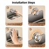 Carbon Steel Suction Cup Hair Dryer Holder Punch Free Wall Mounted Hair Dryer Bracket Rustproof Space Saving