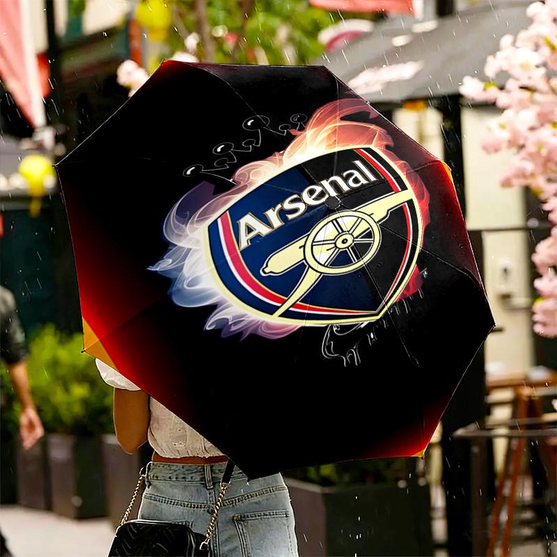 Зонт Arsenal F.C. с принтом, автоматическое открытие/закрытие - Портативный складной дизайн - Для ежедневного использования, путешествий/на улице - Подарок на день рождения