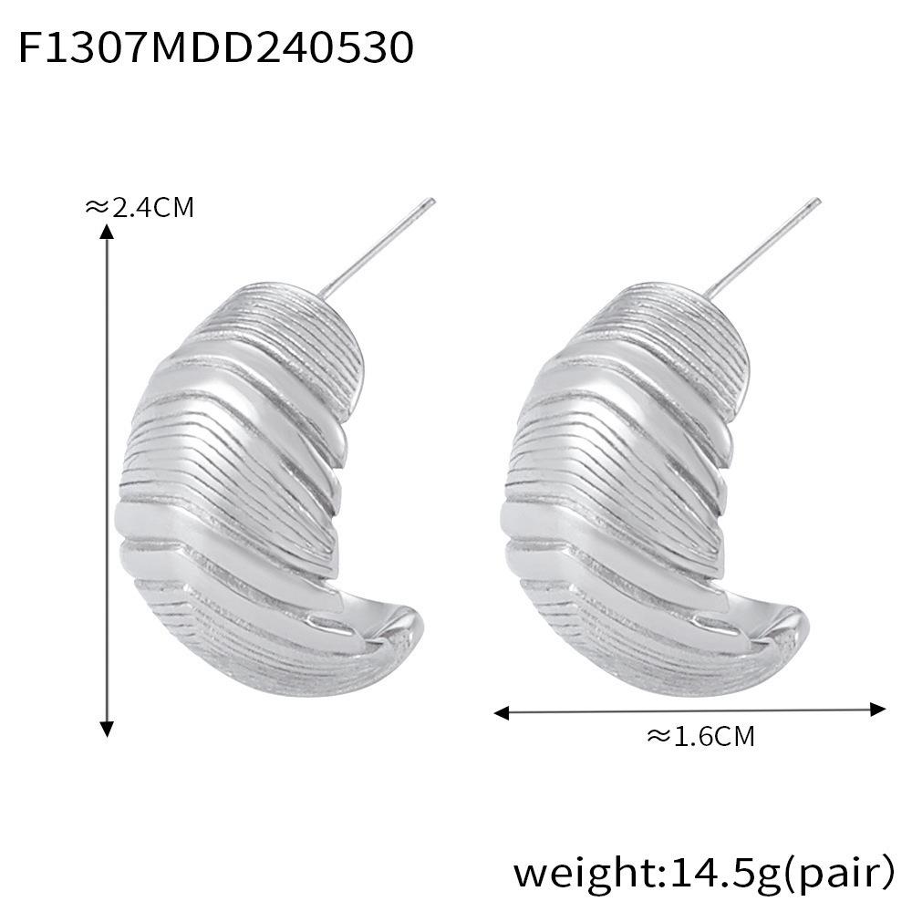 Серьги в стиле французского ретро, элегантный дизайн, серьги из титановой стали с покрытием из 18-каратного золота, универсальные новые ювелирные изделия