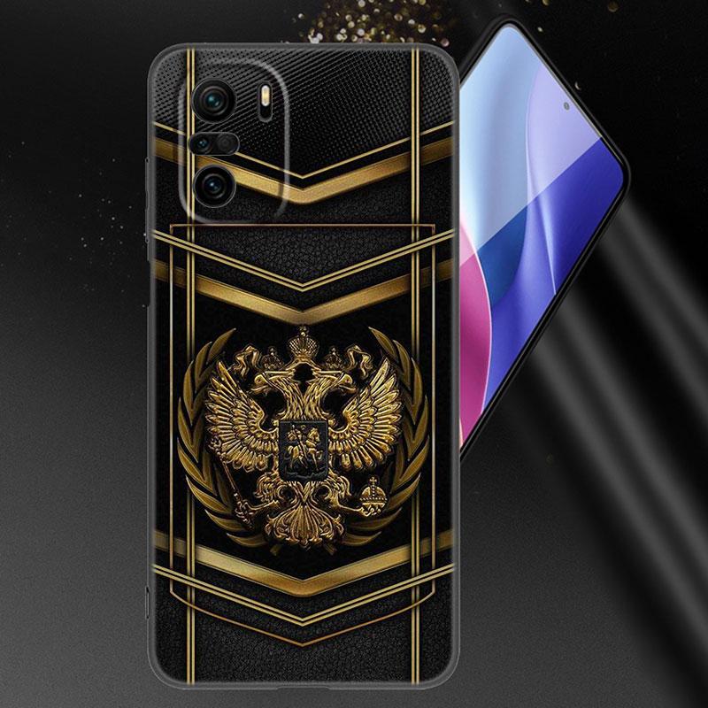 Чехол для телефона с эмблемой российского флага для Xiaomi Mi POCO X3 NFC GT M4 M3 12 11T 10T Pro A3 11 Lite NE 5G 12X 11i F3, черный чехол