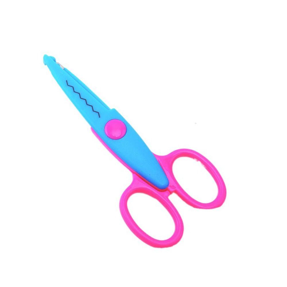 Волнистый узор Минималистичные кружевные ножницы Конфетный цвет Кавайные кружевные ножницы Инструмент для творчества для студентов