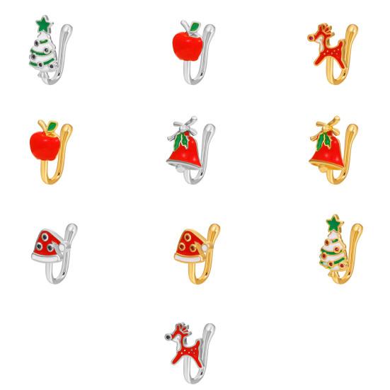 Nose Ring Christmas Tree U Shape Women Cute Delicate Nose Cuff