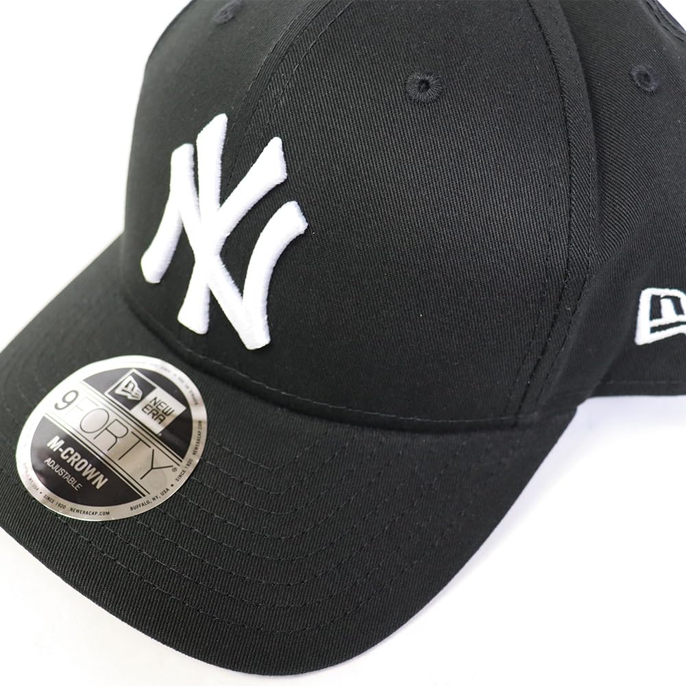 NEW ERA 9FORTY Cap MLB Embroidery NY black white M-CROWN
