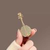 Chinese-style Pipa Brooch, High-end Women's Exquisite Musical Instrument Corsage, Niche Design Sense Brooch, Cheongsam
