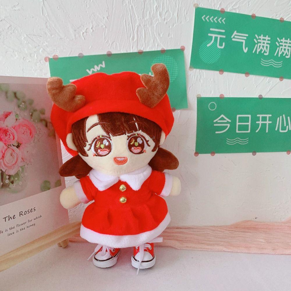 Reindeer Christmas Elk Idol Plush Doll Clothes Elk Xmas Cotton Doll‘s Clothes Girls