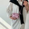 Сумки через плечо женские с пряжкой декоративная сумка-клатч минималистичная сумка через плечо с цепочкой клатч однотонный