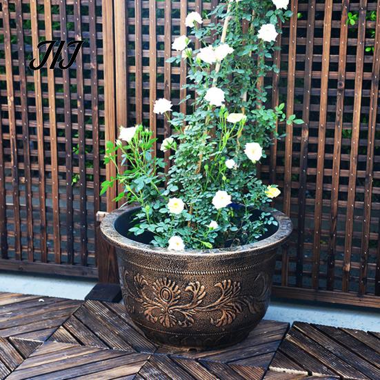 Plastic Bonsai Planter for Lotus Water Lily Planter, Vintage Round Plant Pot, Without Drainage Hole, Style Balcony Basin Extra Large Flower Pot Lotus,