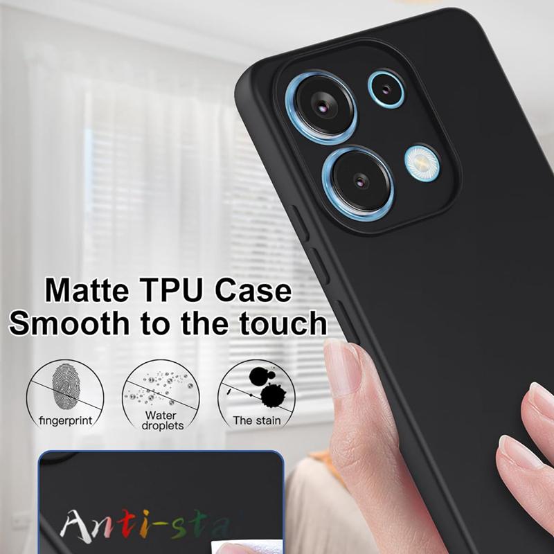 Ультратонкий тонкий мягкий силиконовый матовый чехол для телефона Redmi 13 13C A3 A3X Redmi Note 13/13 5G/NOTE 13 Pro 4G 5G/13 Pro+ 5G POCO X6 Pro M6