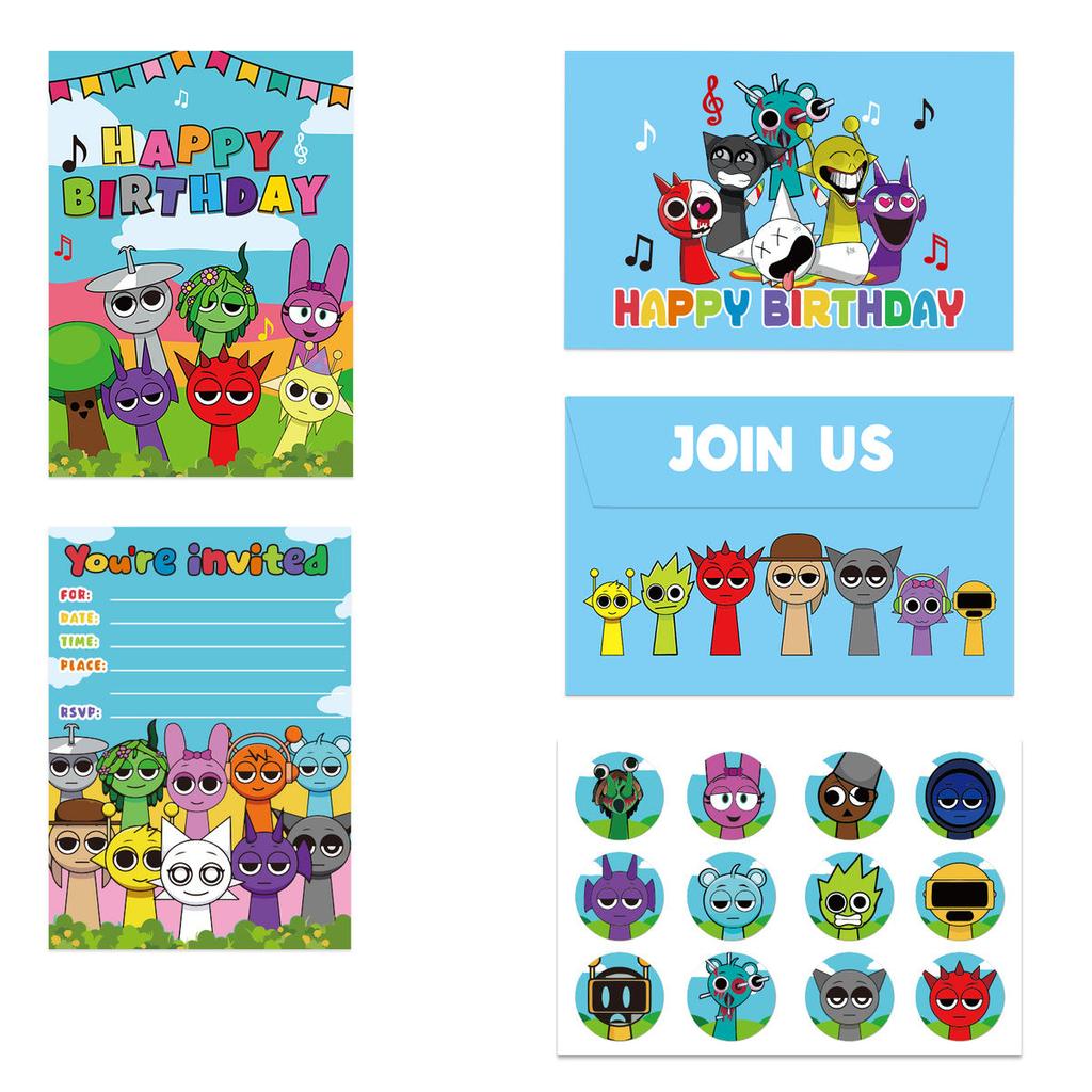 Тема ритм-бокса Украшение на день рождения для детей Украшение на день рождения Sprunki