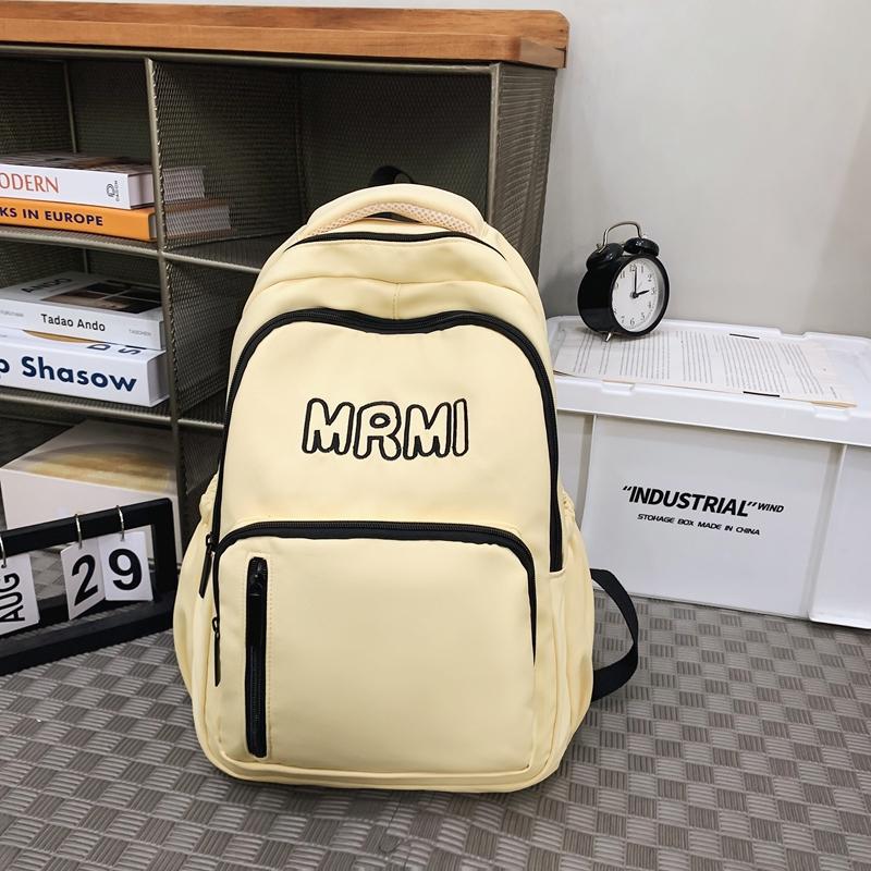 Школьный рюкзак для школьников средней школы, студенческий стиль, мужской рюкзак с буквенным принтом, женский рюкзак большой емкости