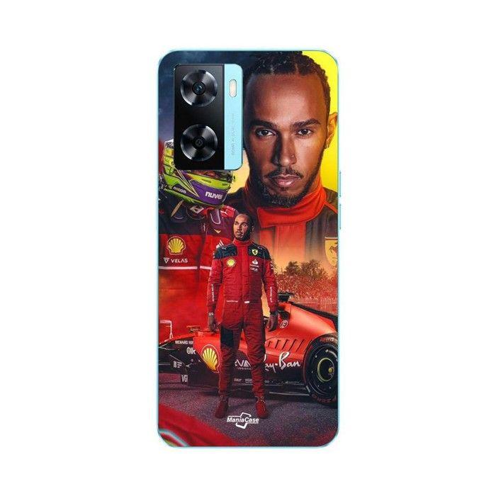 Coque de téléphone - MANIACASE - Oppo A57 4G - Lewis Hamilton - Scuderia Ferrari F1 - Souple en silicone TPU