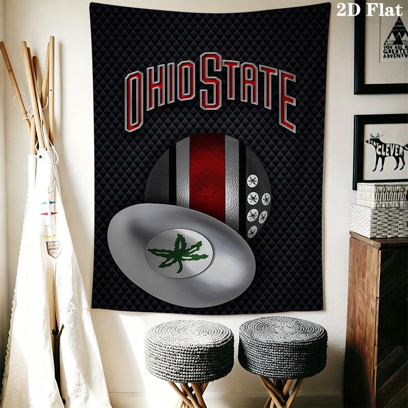 Ohio State Football Threepiece Set 1 Duvet Cover 2 Pillowcase Without Core Bedding Set Soft And Comfortable Duvet Cover And Pillowcase