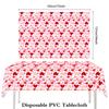 1/2/3pcs Valentines Day Heart Tablecloth 54×72inch Red/Pink Disposable PVC Table Cloth Wedding Valentine's Day Party Table Decor