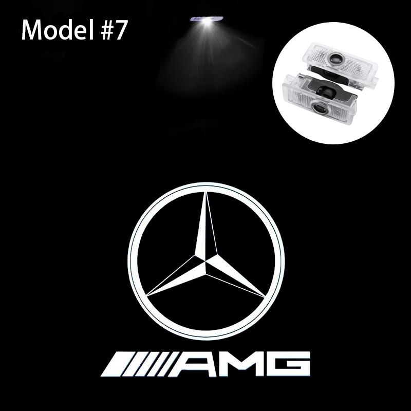 2Pcs Led Car Door Welcome Light Logo Projector For Mercedes Benz W212 W205 AMG ML W166 W176 W177 W213 W246 GLB GLC GLA GLS GLE1 oo1