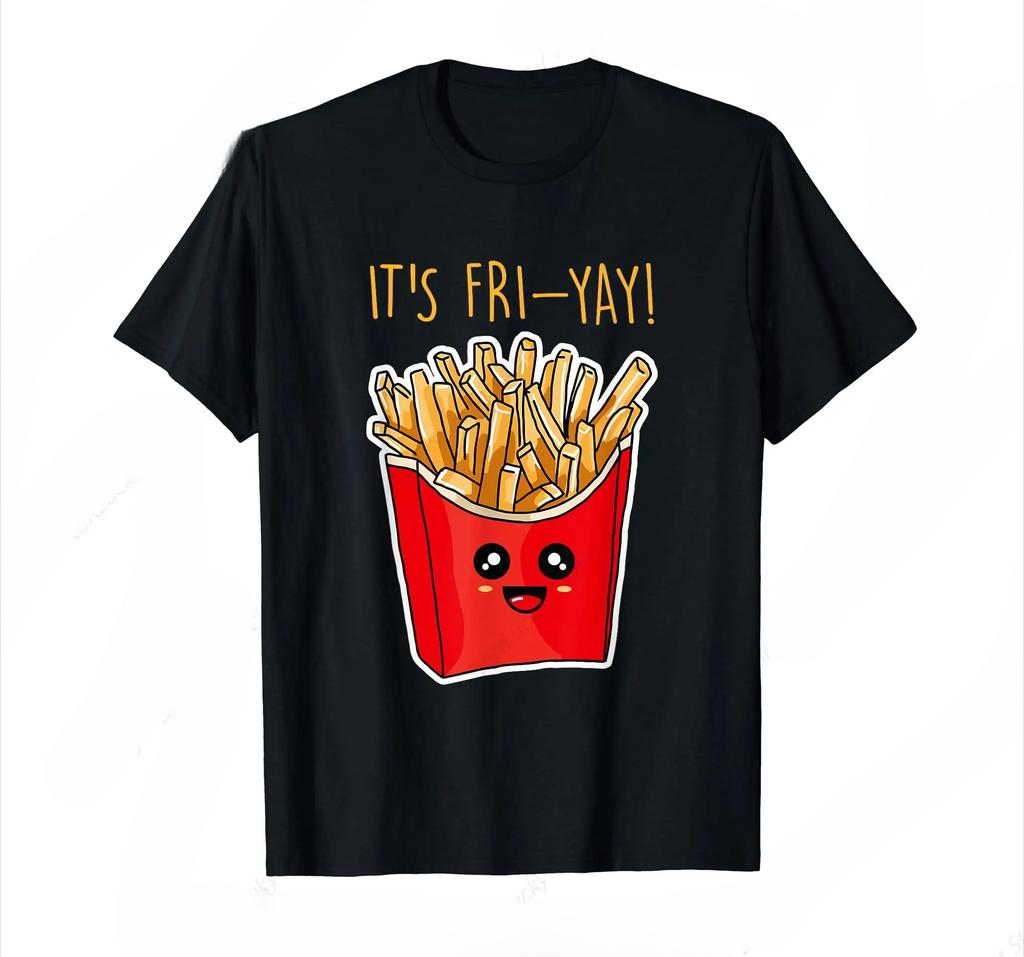 Funny French Fries Design for Men and Women, Potato Lovers T-shirt Summer Fashion Women's Clothing