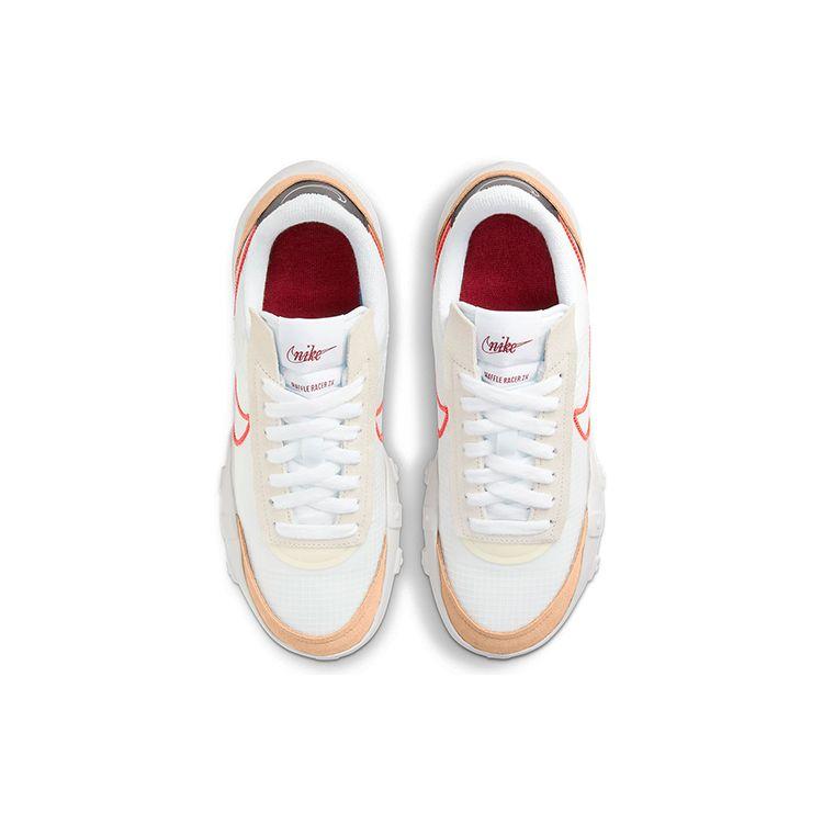 Nike  Waffle Racer 2X White Bright Crimson Women Sneakers Team-Red CK6647-101