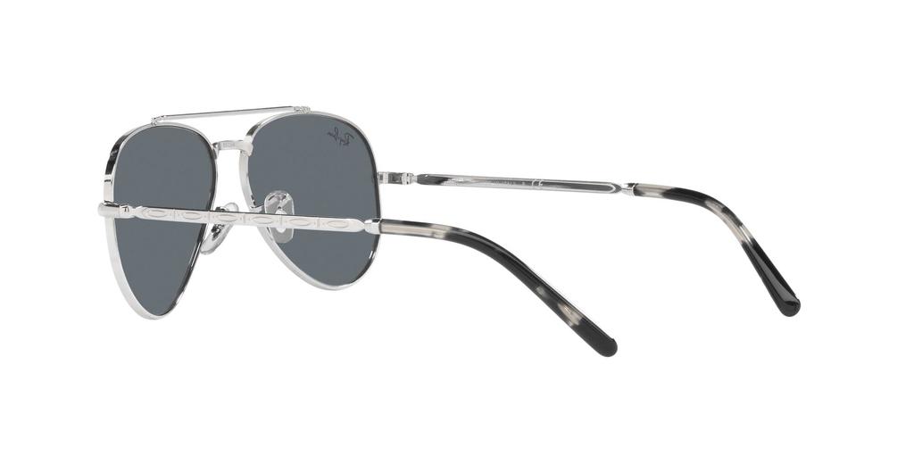 Ray-Ban RB3625 Aviator Sunglasses Silver 62 Crystal Blue Gray Lens