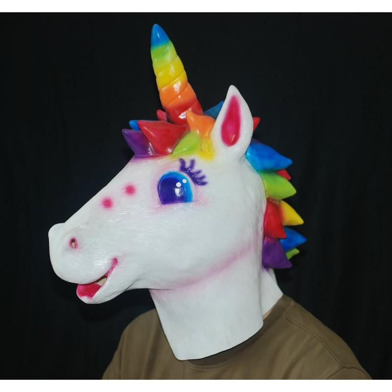 Zebra Horse Head Mask Halloween Funny Costume Prop Party