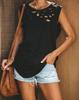 Женская повседневная однотонная рваная майка без рукавов, футболка женская
