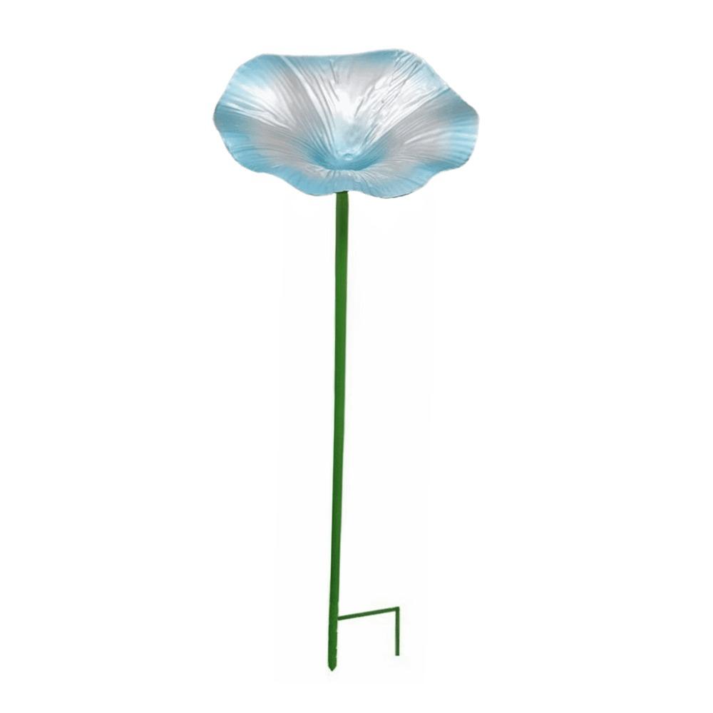 Creative Flower Shaped Bird Bath Iron Bird Water Bowl Butterfly Bee Water Station Parrot