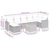 VidaXL Garden Lounge Set 8 Pcs with Grey Cushions Wicker 3325799