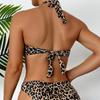 2024 Leopard Print Lace-Up Strapless Two-Way Sexy Bikini Swimwear