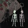 Jewelry Multi-joint Punk Skull Skeleton Keyring Skull Keychain Car Keychains Luminous Keyring