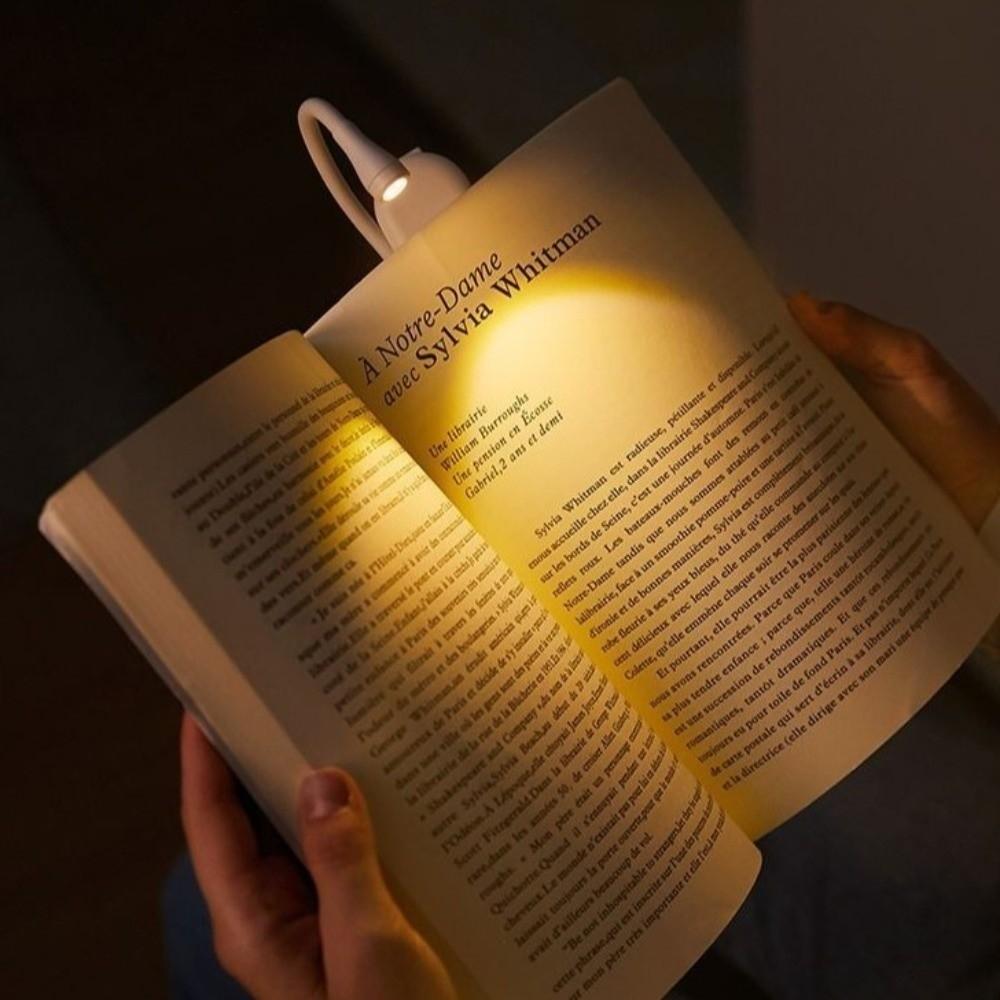 3 Color Mini LED Book Light ABS Shell Night Light 360° Flip Clip Light Book Reading