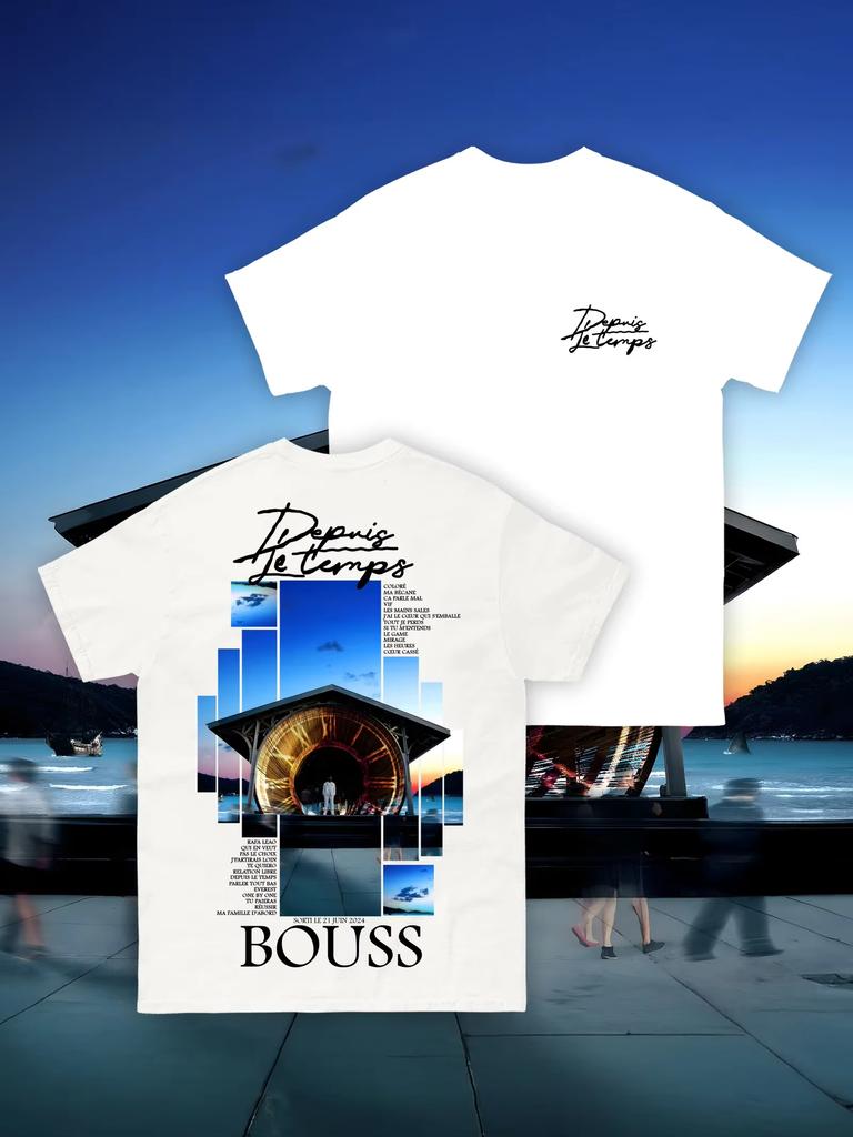 2026 Summer Rapper BoustTour Graphic Tshirt Mens Fashion Hiphop Retro Cotton Shortsleeved Loose Casual Shirt