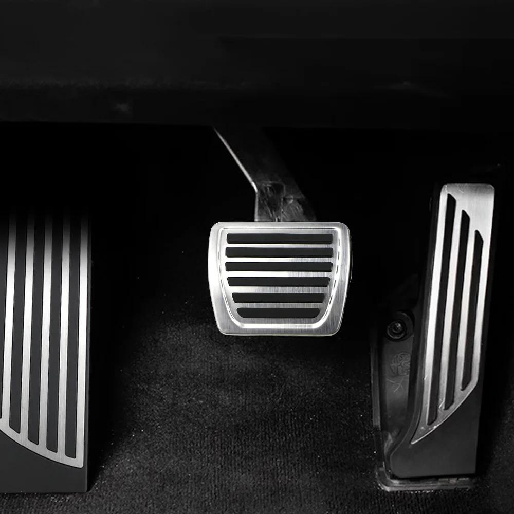 For Alfa Romeo Stelvio 2016 - 2025 SUV LHD AT Pedals Gas Accelerator Brake Pedal Cover Protector Interior Accessories