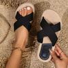 Ladies New Slippers Summer Cross Drag Fashion Hemp Rope Outer Wear Slippers Casual Sandals and Slippers