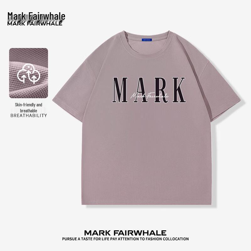 Mark Fairwhale Мужская футболка с принтом букв, короткий рукав