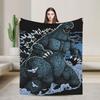 3D-печатное одеяло с Годзиллой, дорожное, для офиса, фланелевое покрывало для улицы, мягкое, теплое, индивидуальное качество, покрывало, идея для подарка
