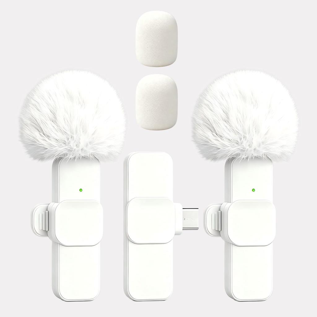 Wireless Lapel Microphone, Type-C Interface, Noise Reduction, Plug and Play, Suitable for Video Recording, Interviews, Live Stre