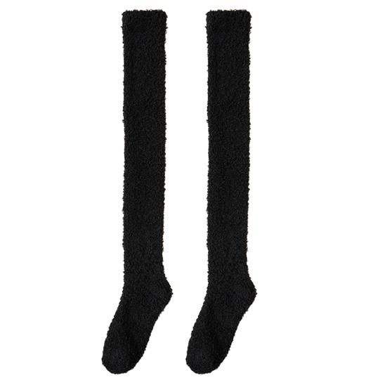 Women Thigh High Socks Extra Long Soft Leg Warmers Fuzzy Over Knee Boot Stockings Fleece Warm Plush Socks
