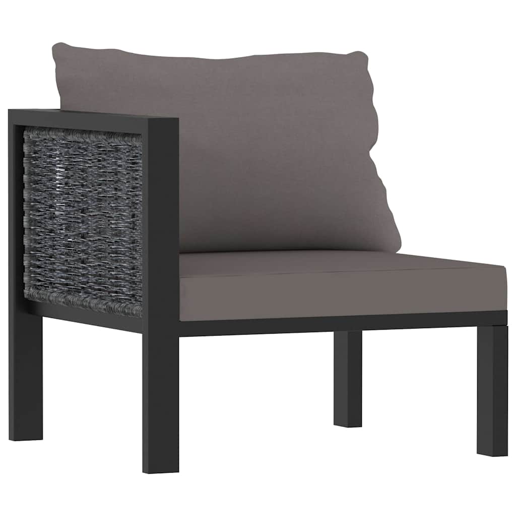 vidaXL 3-Sitzer-Sofa mit Auflage Anthrazit Poly Rattan