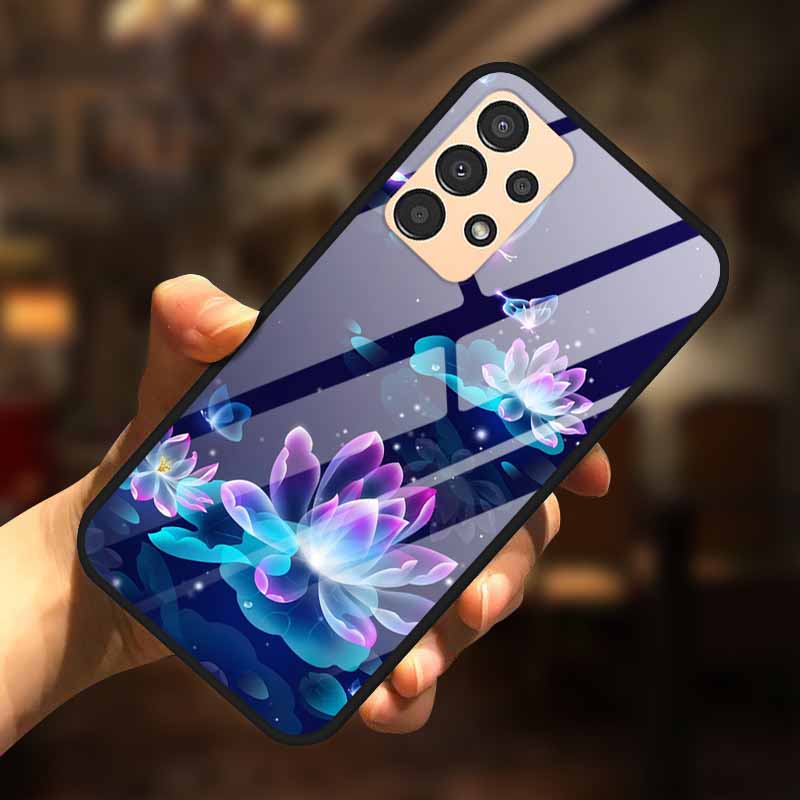 Чехол для Samsung A13 A23 A52 A72 4G M52 A52S 5G Роскошный Закаленное Стекло Жесткая Задняя Крышка для Samsung Galaxy A13 4G Чехлы для Телефона Capa