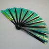 ПВХ Лазерные Цвета Ручной Веер Градиентный Цветной Танцевальный Веер Домашний Декор Веер для Тайцзи Диско