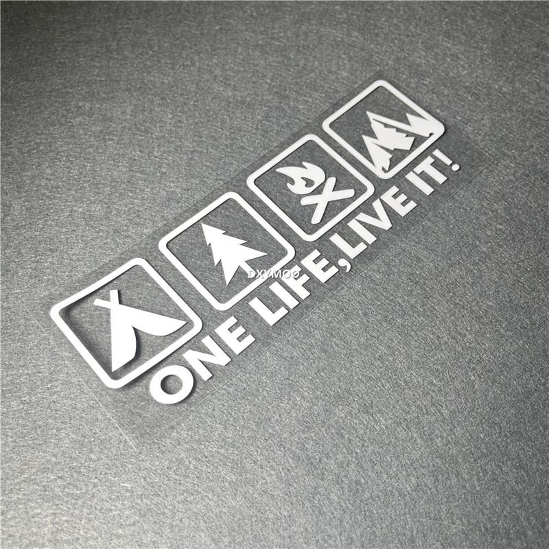 Camping Outdoor Enthusiast Car Sticker Wild Survival Quadruple Decal for Vehicle Auto Window Tail Body
