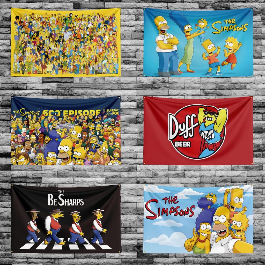 3x5ft Tthe Simpsonss Flag Polyester Digital Printed Game Tapestry Curtain For Decor