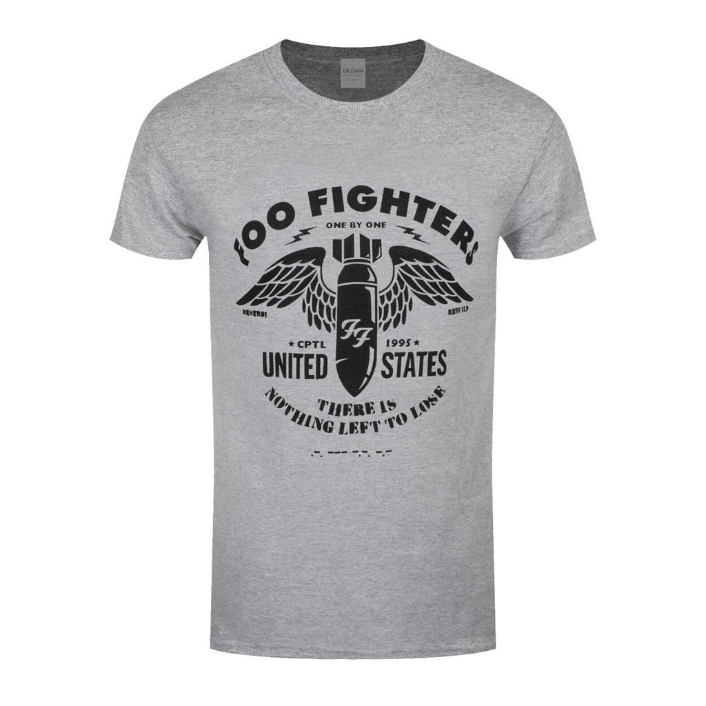 Футболка Foo Fighters One By One Трафарет Рок Официальная Новая Серая