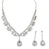 1 Set Bridal Jewelry Set Shiny Decoration Female Trendy Lightweight Sparkling Clavicle Chain Earrings for Banquet