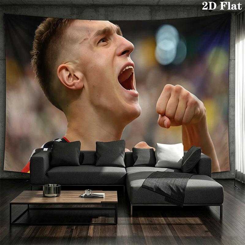 Nico Schlotterbeck Wall tapestry, aesthetic printed fabric blanket, suitable for bedroom, living room, and home decor.