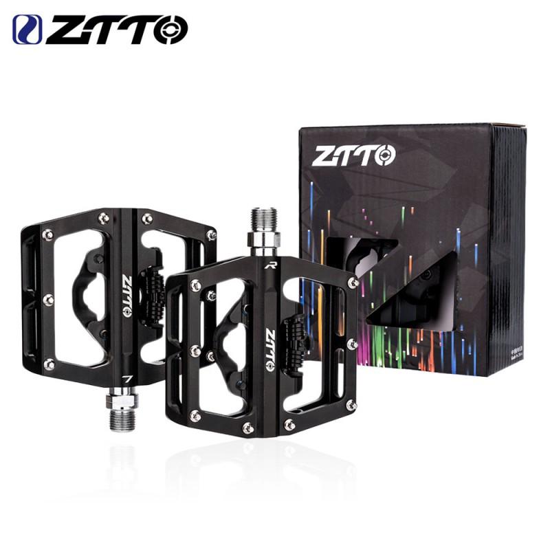 ZTTO Aluminum Bicycle Pedals SPD Clipless To Platform Convertible MTB Mountain Bike Pedal STPD15 Black