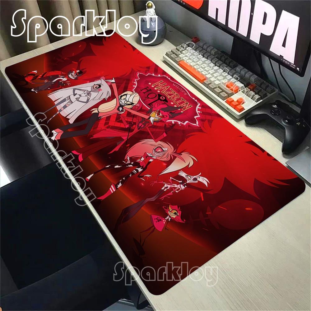 Gamer Mousepad Hazbins Hotels Cartoon New Mouse Pad Natural Rubber Soft Mouse Mat Big Deskmat Office Accessories Large Pc Mats